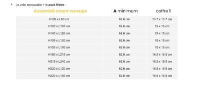 Volet Roulant Électrique Filaire - Alu Blanc - L120 x H220 cm - Motorise avec commande murale - Recoupable