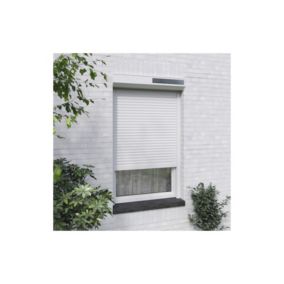 Volet roulant solaire alu H 150 cm x L 150 cm blanc