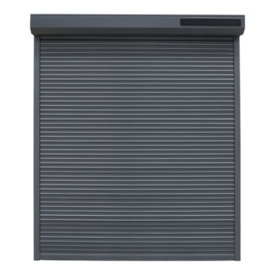Volet roulant solaire aluminium anthracite - ouverture motorisée - Fortia - l.100 x H.125 cm