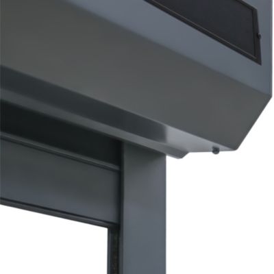 Volet roulant solaire aluminium anthracite - ouverture motorisée - Fortia - l.100 x H.135 cm