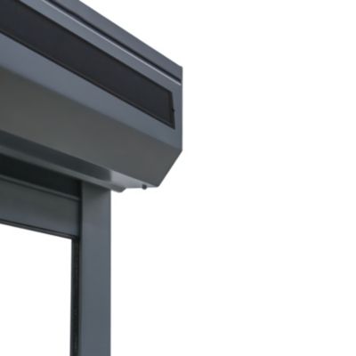 Volet roulant solaire aluminium anthracite - ouverture motorisée - Fortia - l.120 x H.125 cm