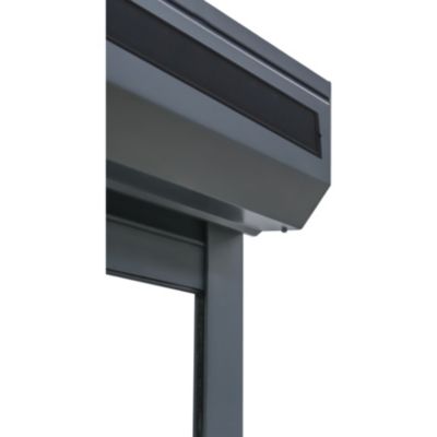 Volet roulant solaire aluminium anthracite - ouverture motorisée - Fortia - l.120 x H.135 cm