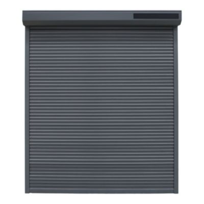 Volet roulant solaire aluminium anthracite - ouverture motorisée - Fortia - l.120 x H.215 cm