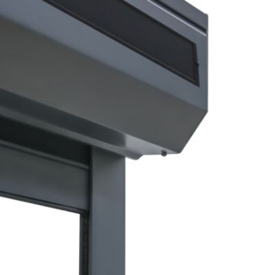 Volet roulant solaire aluminium anthracite - ouverture motorisée - Fortia - l.80 x H.205 cm