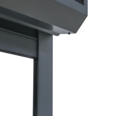 Volet roulant solaire aluminium anthracite - ouverture motorisée - Fortia - l.90 x H.135 cm