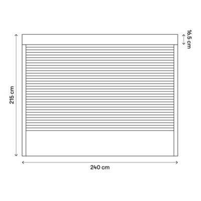 Volet roulant solaire aluminium blanc - ouverture motorisée - Fortia - l.240 x H.215 cm