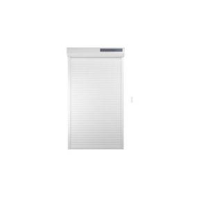 Volet roulant solaire radio alu H 215 cm x L 120 cm Blanc