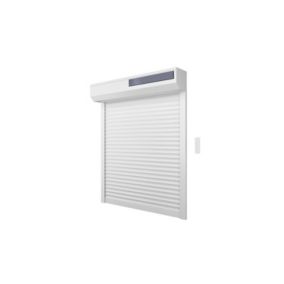 Volet roulant solaire radio-télécommandé H 160 cm x L 150 cm Alu Blanc