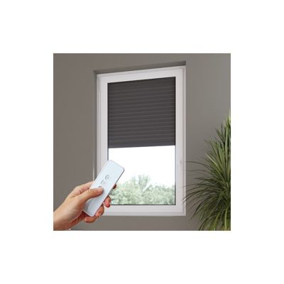 Volet roulant solaire radio-télécommandé H 160 cm x L 150 cm Alu Gris