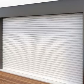 Volet Roulant Traditionnel en aluminium 45mm Tunnel (Blanc signalisation RAL9016 - Moteur DELTADORE à télécommande 1800x2150mm)