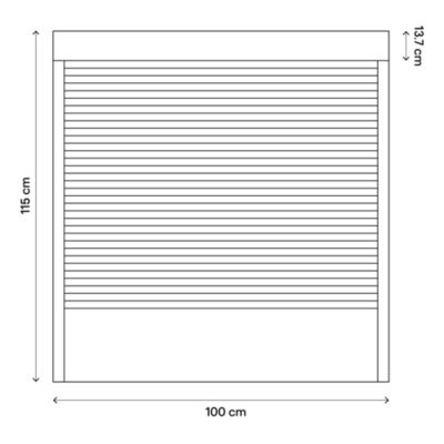 Volet roulant uPVC blanc - ouverture manuelle par sangle - Fortia - l.100 x H.115 cm