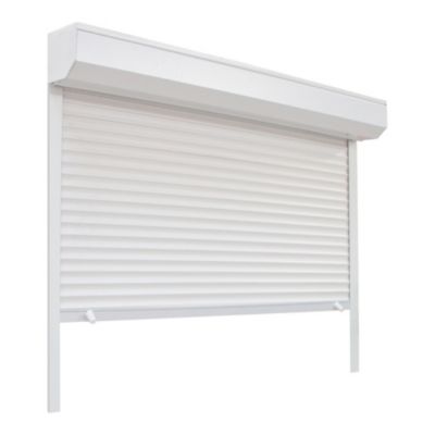 Volet roulant uPVC blanc - ouverture manuelle par sangle - Fortia - l.100 x H.125 cm