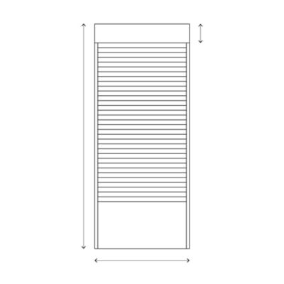 Volet roulant uPVC blanc - ouverture manuelle par sangle - Fortia - l.100 x H.215 cm