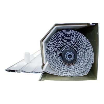 Volet roulant uPVC blanc - ouverture manuelle par sangle - Fortia - l.120 x H.125 cm