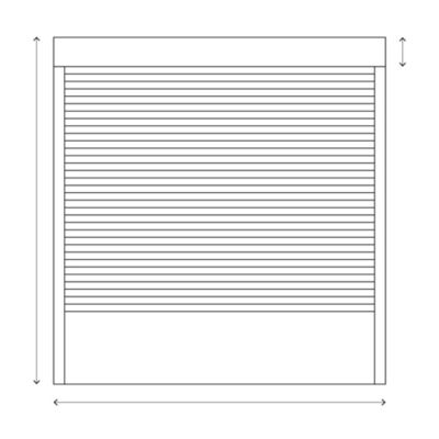 Volet roulant uPVC blanc - ouverture manuelle par sangle - Fortia - l.120 x H.135 cm