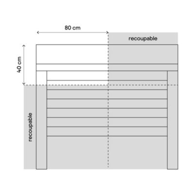 Volet roulant uPVC blanc - ouverture manuelle par sangle - Fortia - l.120 x H.135 cm