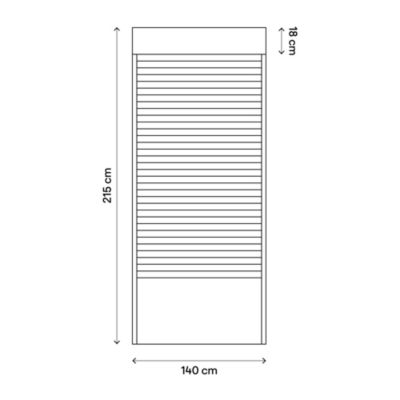 Volet roulant uPVC blanc - ouverture manuelle par sangle - Fortia - l.140 x H.215 cm