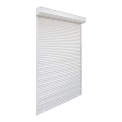 Volet roulant uPVC blanc - ouverture manuelle par sangle - Fortia - l.90 x H.135 cm