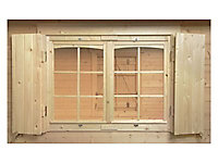 Volets de fenêtre pour abri de jardin bois Luoman 119 x 87cm
