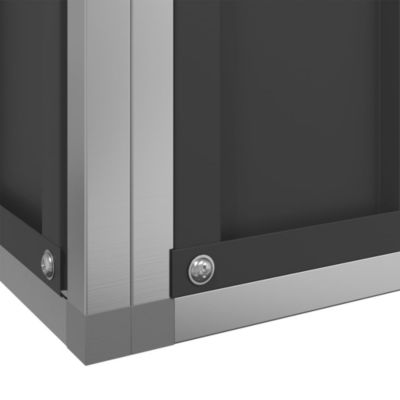 Volière avec extension argenté 932x307x212 cm acier vidaXL