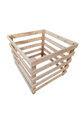 Waegner Composteur en mélèze - 950 x 950 x 900