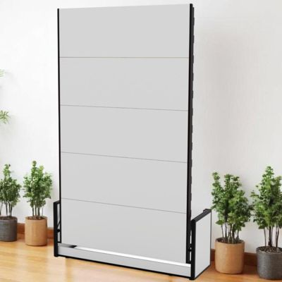 Wallbedking - Lit Escamotable 2 Personnes - 140cm x 200cm - Lit Mural Rabattable - Vertical - Studio