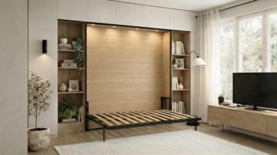 Wallbedking Lit escamotable Morphy Classic  Système SizeFlex & TypeFlex 140x190 cm, Horizontal