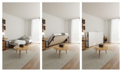 Wallbedking Lit escamotable Morphy Studio  Système SizeFlex & TypeFlex 120x200 cm, Horizontal