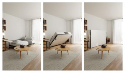 Wallbedking Lit escamotable Morphy Studio  Système SizeFlex & TypeFlex 160x200 cm, Horizontal