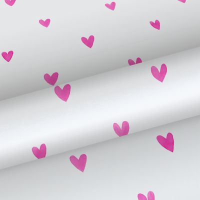 Walls4You papier peint confettis de coeurs rose et blanc - 0,53 x 10,05 m - 935292