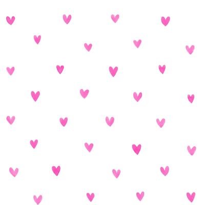 Walls4You papier peint confettis de coeurs rose et blanc - 0,53 x 10,05 m - 935292
