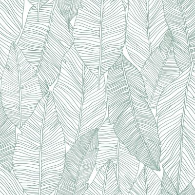 Walls4You papier peint feuilles vert et blanc - 53 cm x 10.05 m - 935309