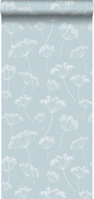 Walls4You papier peint fleurs bleu ciel bébé - 0,53 x 10,05 m - 935321