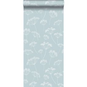 Walls4You papier peint fleurs bleu ciel bébé - 0,53 x 10,05 m - 935321