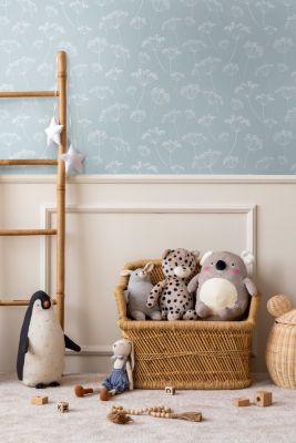 Walls4You papier peint fleurs bleu ciel bébé - 0,53 x 10,05 m - 935321