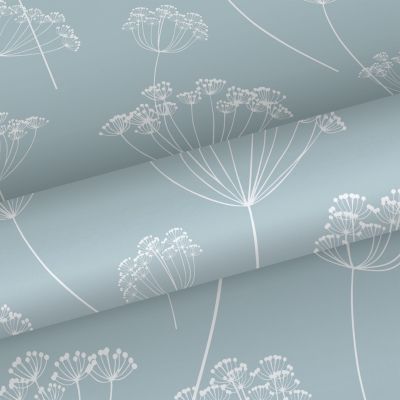 Walls4You papier peint fleurs bleu ciel bébé - 0,53 x 10,05 m - 935321