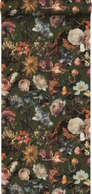Walls4You papier peint fleurs vert, rose et orange - 53 cm x 10.05 m - 935329