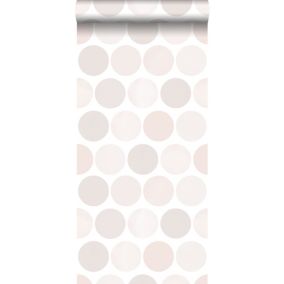 Walls4You papier peint à motif de petits points beige - 0,53 x 10,05 m - 935290