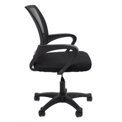 WALTER - Fauteuil de Bureau sur Roulettes Noir Tissu Mesh