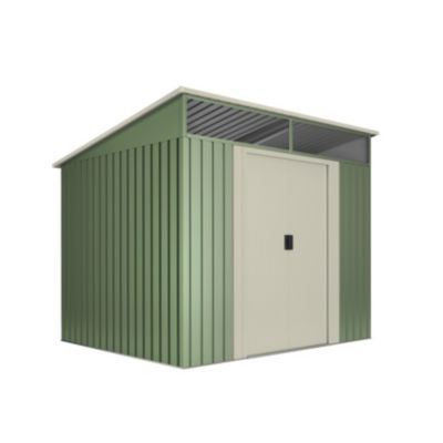Wasabi - Abri de jardin extérieur 4,6 m2 Stark - Lucarne en polycarbonate - Double porte coulissante - Toit incliné