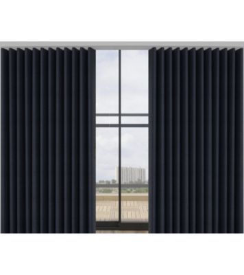 WAVE - Tringle Rail - L. 1,50 m - Ouverture Centrale - Effet Vague