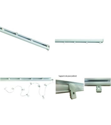 WAVE - Tringle Rail - L. 1,50 m - Ouverture Centrale - Effet Vague