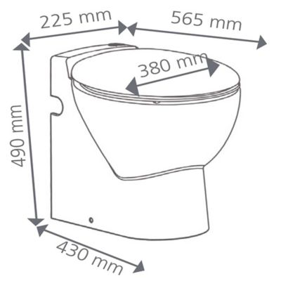 WC broyeur avec abattant sortie horizontale et verticale Sanicompact Leader  SFA