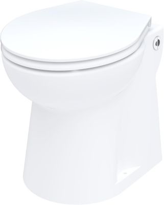 WC Broyeur Intégré - Broyeur WC avec WC à Poser Inclus - Sans Réservoir de Chasse - 42 x 37 x 47 cm - Made in France - Blanc
