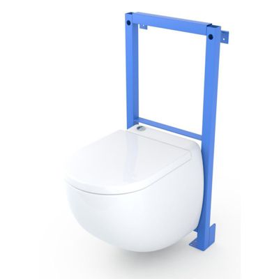 WC broyeur suspendu WATERMATIC W40SP Silence avec bâti-support et abattant frein de chute