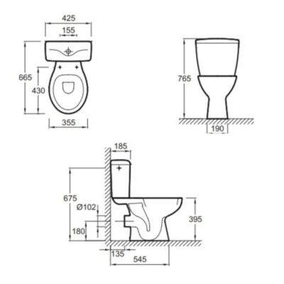 WC à poser JACOB DELAFON Eolia + abattant