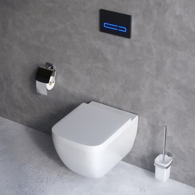 WC suspendu céramique sans bride cuvette WC suspendu sans bord ...