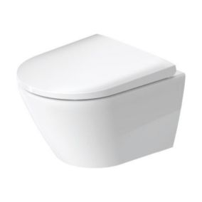 WC suspendu compact sans bride DURAVIT D-Neo avec abattant frein de chute