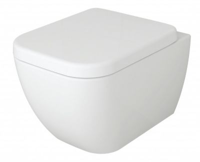 WC suspendu à fond creux, cuvette sans bride 101R, abattant siège Softclose