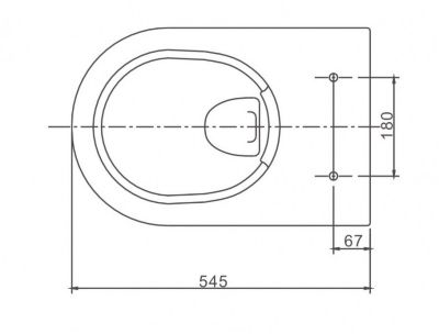 WC suspendu à fond creux sans bride NANO NT2039, noir, abattant Softclose inclus Avec standard veilleuse LED